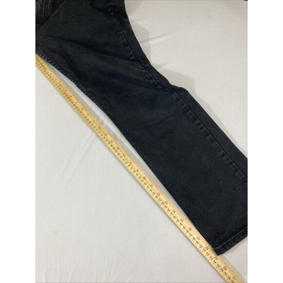 Levi’s 514 36x30 Mens Black Label Jeans Black Denim Straight Fit Pants - Picture 9 of 9